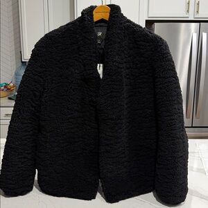 BANANA REPUBLIC Serres Sherpa Coat NWT SMALL Black